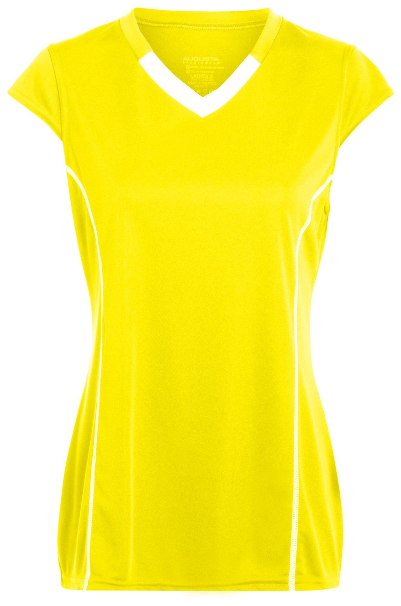 Augusta Ladies Blash Jersey in Power Yellow/White