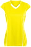 Am image of a Custom Augusta Ladies Blash Jersey in Power Yellow/White!