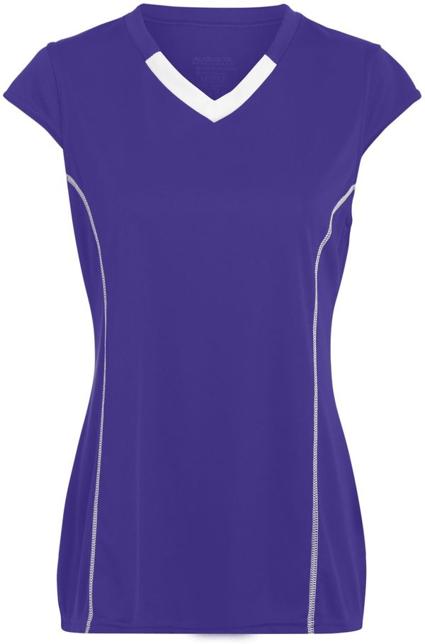 Am image of a Custom Augusta Ladies Blash Jersey in Purple/White!