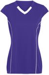 Am image of a Custom Augusta Youth Girls Blash Jersey in Purple/White!