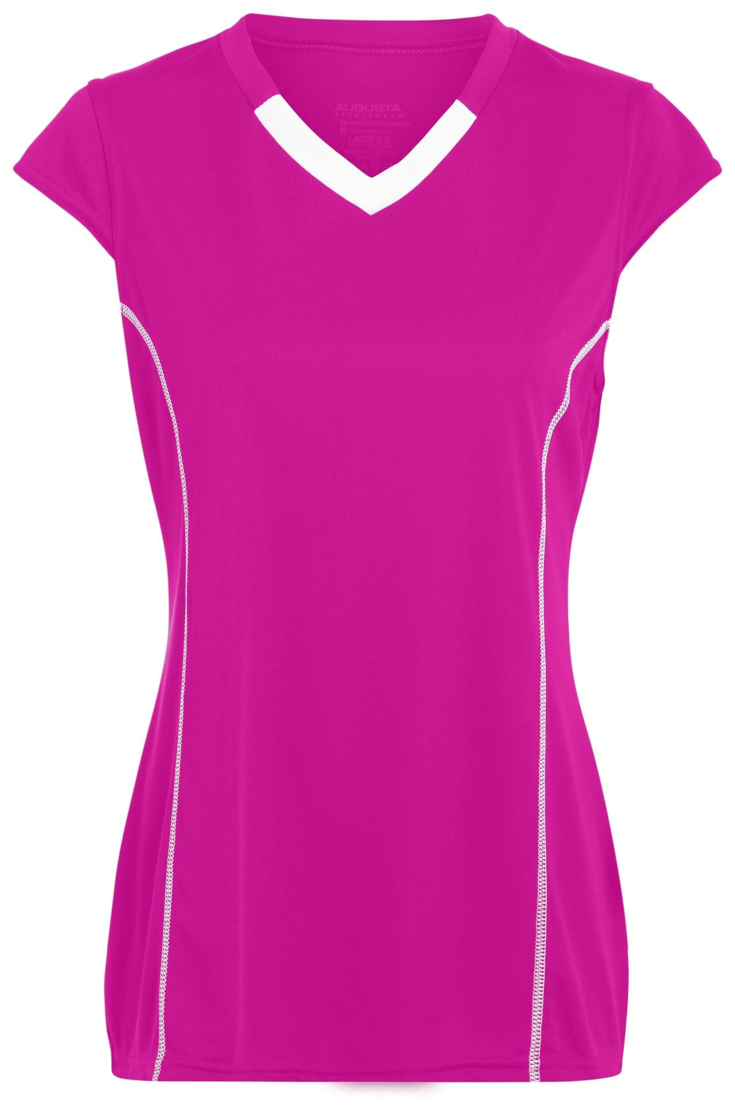 Augusta Ladies Blash Jersey in Power Pink/White