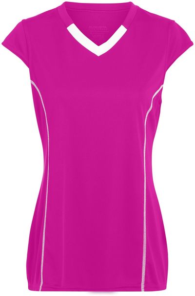 Am image of a Custom Augusta Ladies Blash Jersey in Power Pink/White!