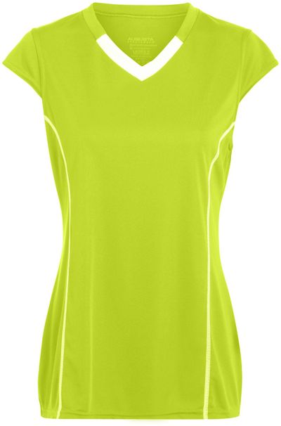 Am image of a Custom Augusta Ladies Blash Jersey in Lime/White!