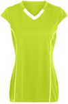Am image of a Custom Augusta Youth Girls Blash Jersey in Lime/White!