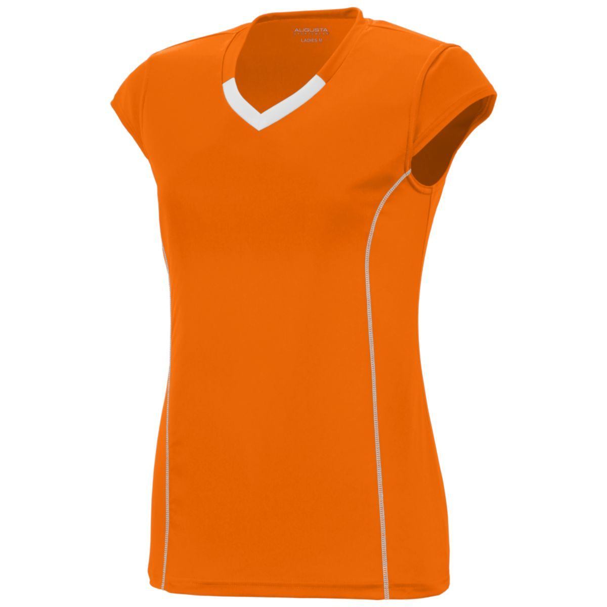 Augusta Ladies Blash Jersey in Power Orange/White