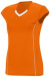 Am image of a Custom Augusta Ladies Blash Jersey in Power Orange/White!