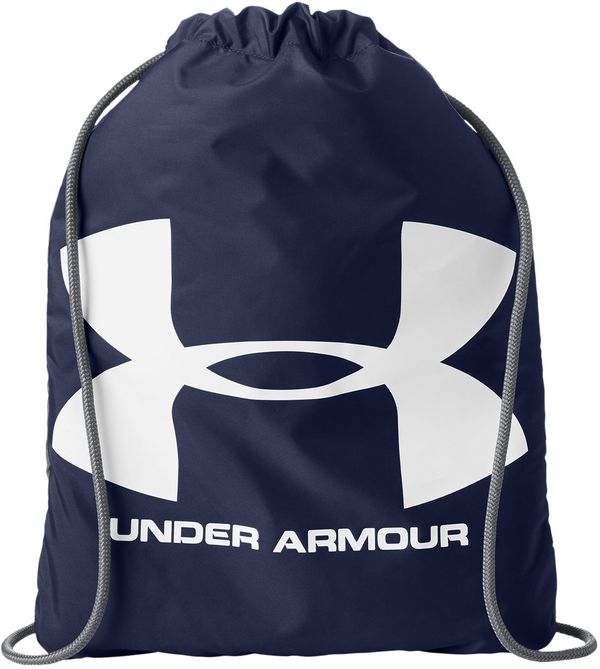Am image of a Custom Under Armour Ozsee Sackpack in Navy/White!