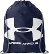 Am image of a Custom Under Armour Ozsee Sackpack in Navy/White!