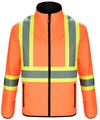 Am image of a Custom CX2 Safeguard Hi Vis Reversible Jacket in Hi Vis Orange!