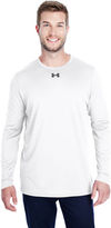 Am image of a Custom Under Armour Men's Long Sleeve Locker Tee 2.0 in White!