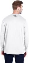 Am image of a Custom Under Armour Men's Long Sleeve Locker Tee 2.0 in White!