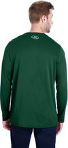 Am image of a Custom Under Armour Men's Long Sleeve Locker Tee 2.0 in Forest Green!
