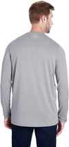 Am image of a Custom Under Armour Men's Long Sleeve Locker Tee 2.0 in Graphite Heather!