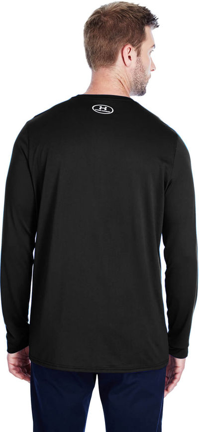 Am image of a Custom Under Armour Men's Long Sleeve Locker Tee 2.0 in Black!