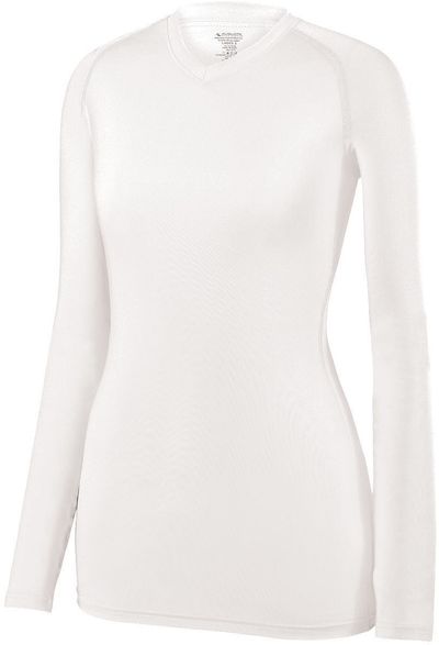 Am image of a Custom High Five Ladies Maven Volleyball Jersey in White!