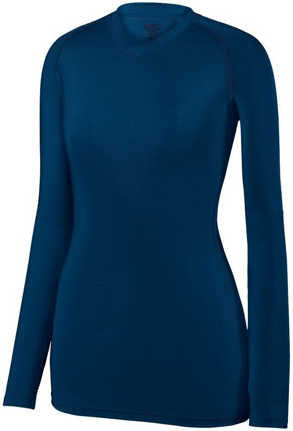 Am image of a Custom High Five Ladies Maven Volleyball Jersey in Navy!