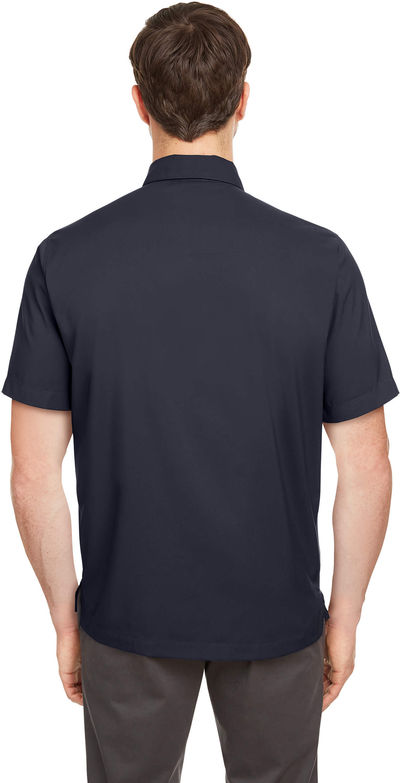 Am image of a Custom Under Armour Men's Motivate Coach Woven Shirt in Black!