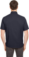 Am image of a Custom Under Armour Men's Motivate Coach Woven Shirt in Black!
