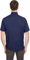 Am image of a Custom Under Armour Men's Motivate Coach Woven Shirt in Midnight Navy!