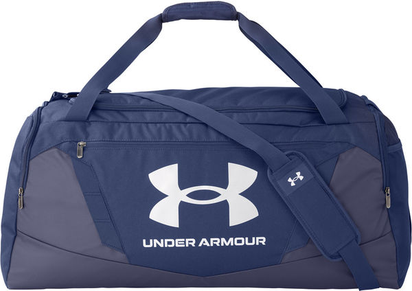 Am image of a Custom Under Armour Undeniable 5.0 LG Duffle Bag in MD NV/ M SL!