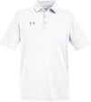 Am image of a Custom Under Armour Men's Tech™ Polo in White/Grey!