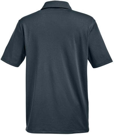 Am image of a Custom Under Armour Men's Tech™ Polo in Stealth Grey/White!