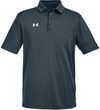 Am image of a Custom Under Armour Men's Tech™ Polo in Stealth Grey/White!