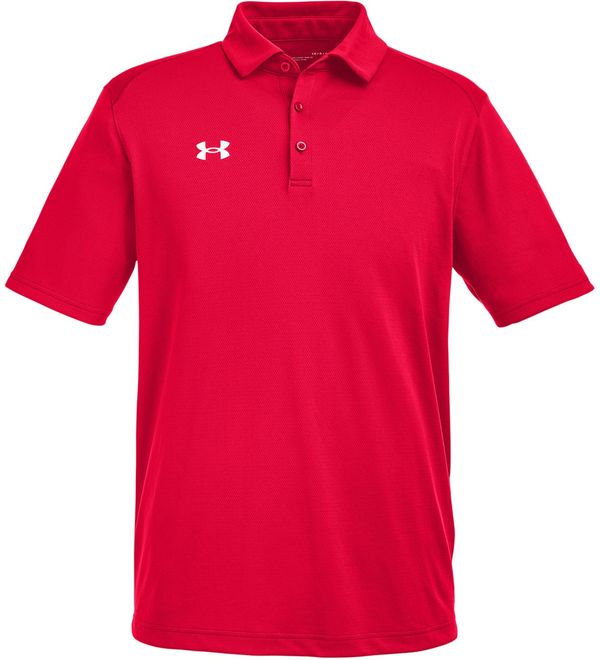 Am image of a Custom Under Armour Men's Tech™ Polo in Red/White!
