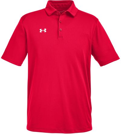 Am image of a Custom Under Armour Men's Tech™ Polo in Red/White!
