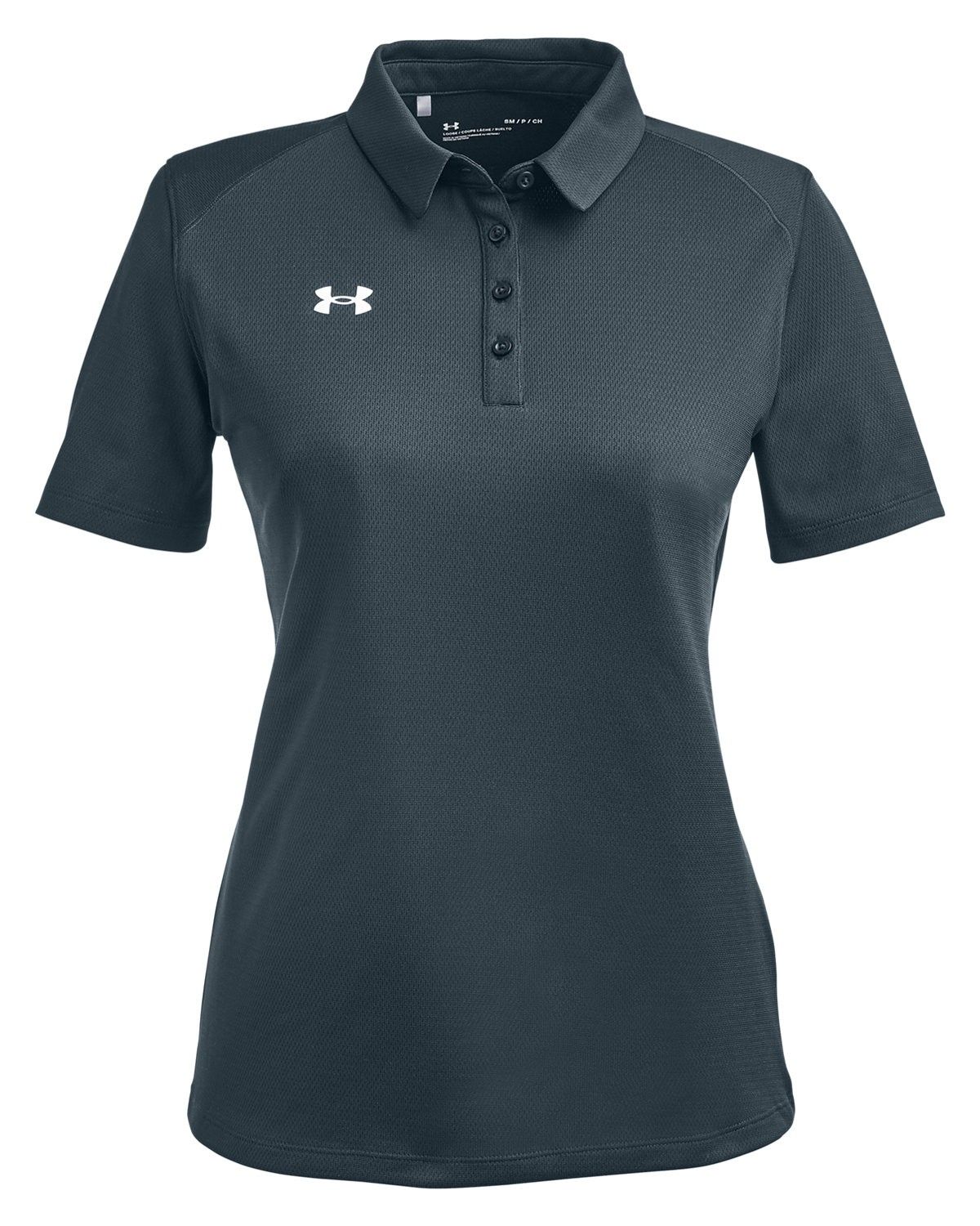 Under Armour Ladies Tech Polo in Stealth Grey/White