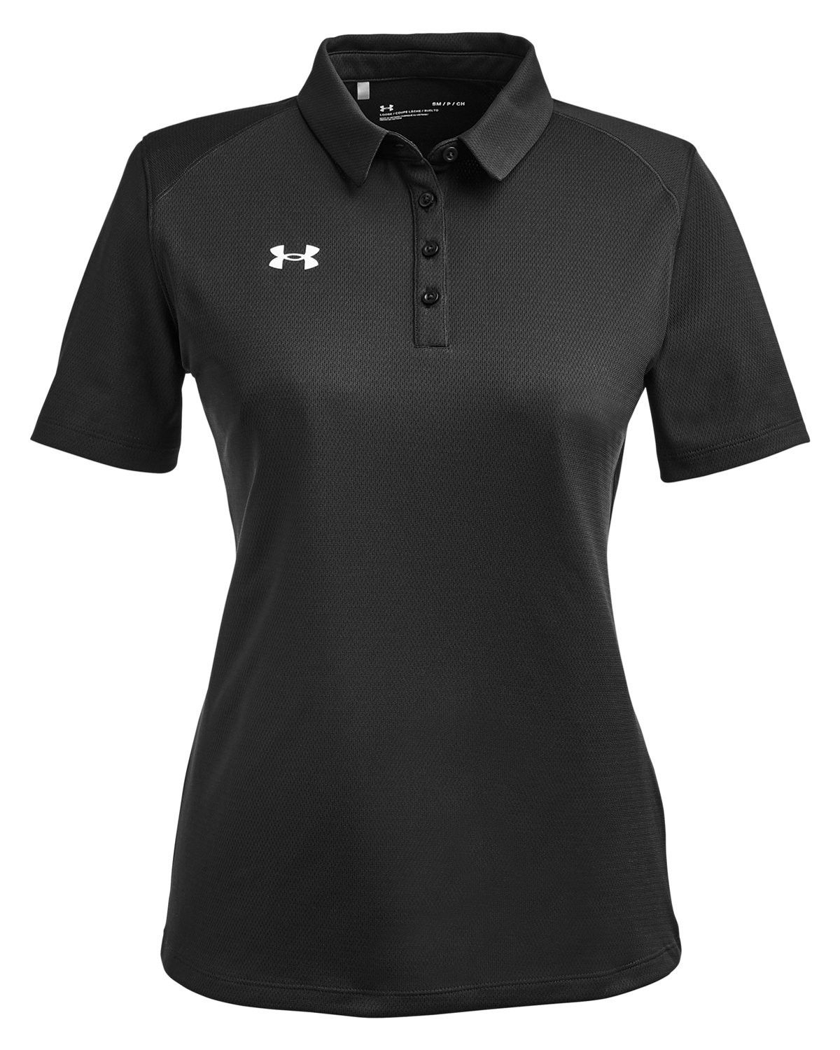 Under Armour Ladies Tech Polo in Black/White