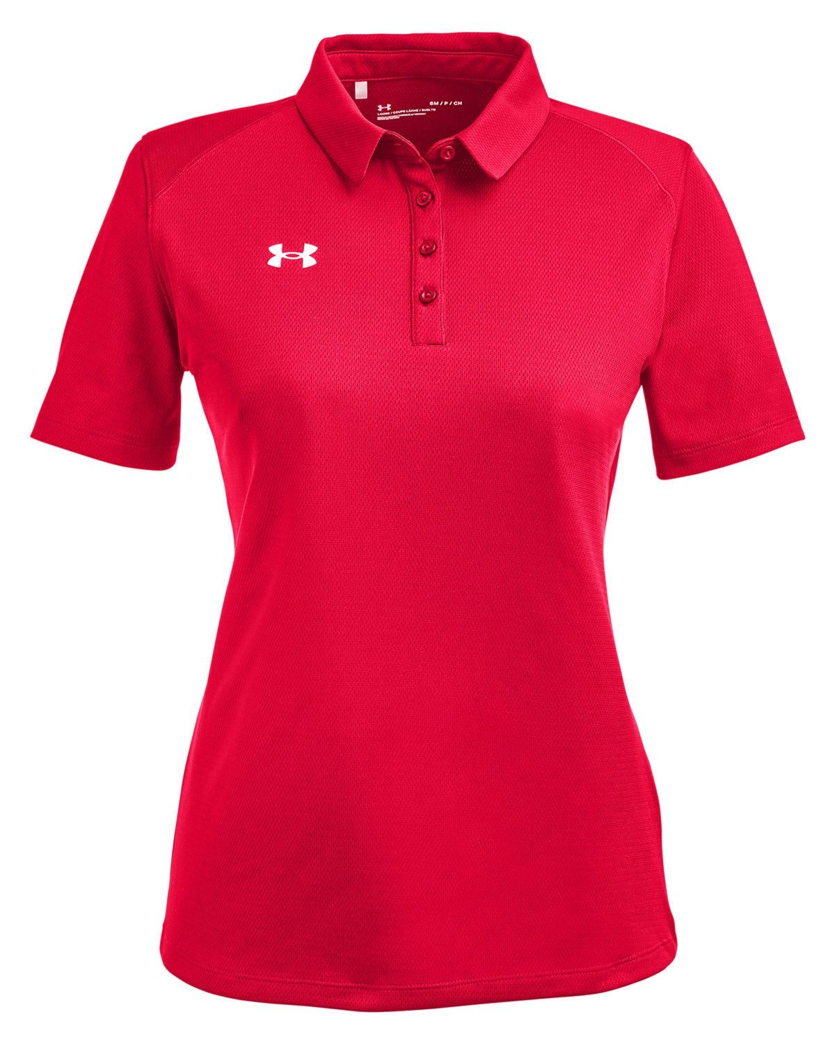 Under Armour Ladies Tech Polo in Red/White