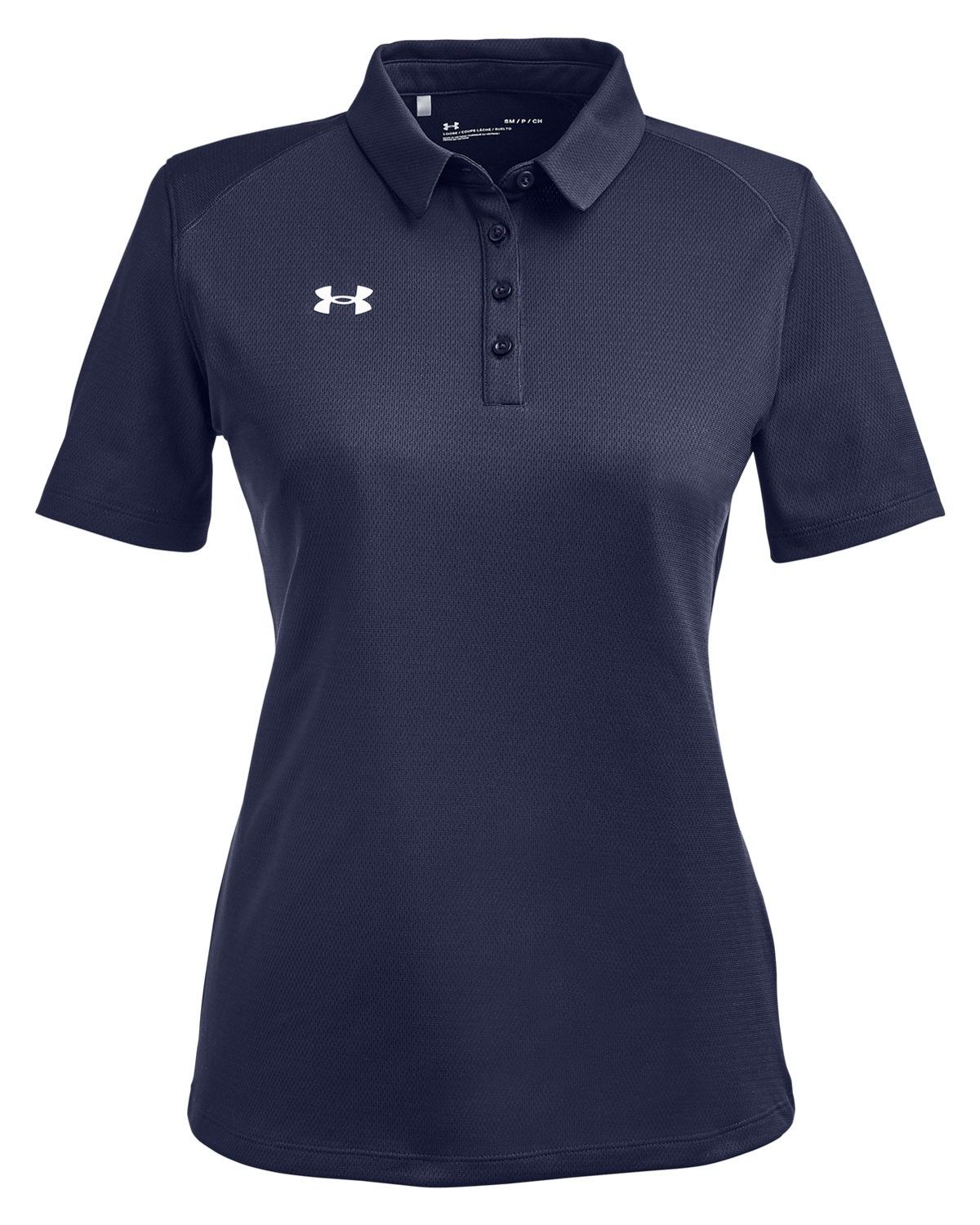 Under Armour Ladies Tech Polo in Midnight Navy/White