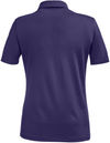 Am image of a Custom Under Armour Ladies Tech Polo in Purple/ White!