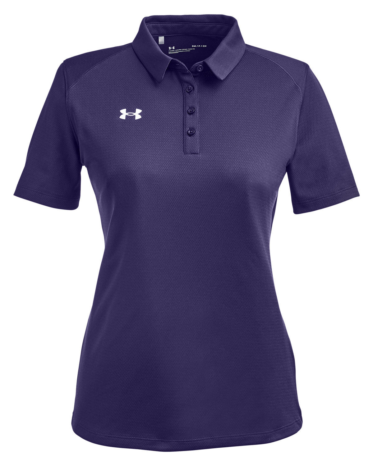 Under Armour Ladies Tech Polo in Purple/ White