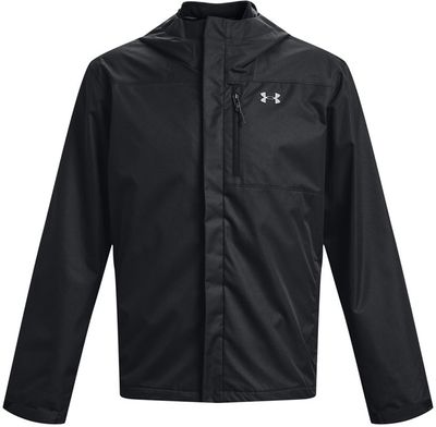 Am image of a Custom Under Armour Men's Porter 3 in 1 2.0 Jacket in BLK/ PTC GRY!