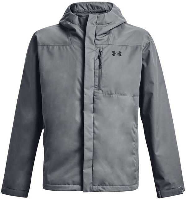 Am image of a Custom Under Armour Men's Porter 3 in 1 2.0 Jacket in PT GRY/ BLK!