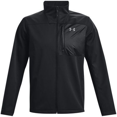 Am image of a Custom Under Armour Men's ColdGear® Infrared Shield 2.0 Jacket in BLK/ PTC GR!