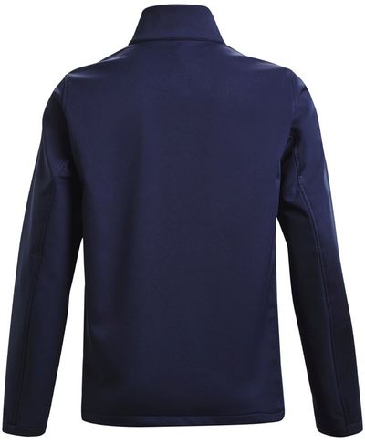 Am image of a Custom Under Armour Ladies ColdGear Infrared Shield 2 Jacket in MID NVY/ WHT!