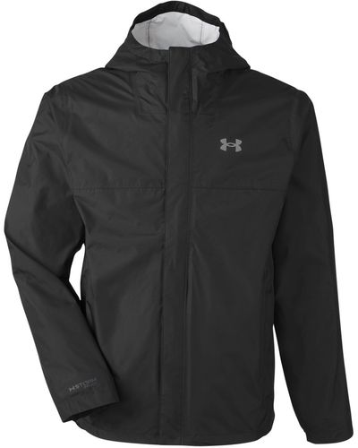 Am image of a Custom Under Armour Men's Cloudstrike 2.0 Jacket in BLK/ PTC GRY!