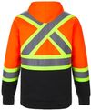 Am image of a Custom CX2 Long Haul Hi Vis Polyester Pullover Hoodie in Hi Vis Orange!