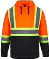 Am image of a Custom CX2 Long Haul Hi Vis Polyester Pullover Hoodie in Hi Vis Orange!