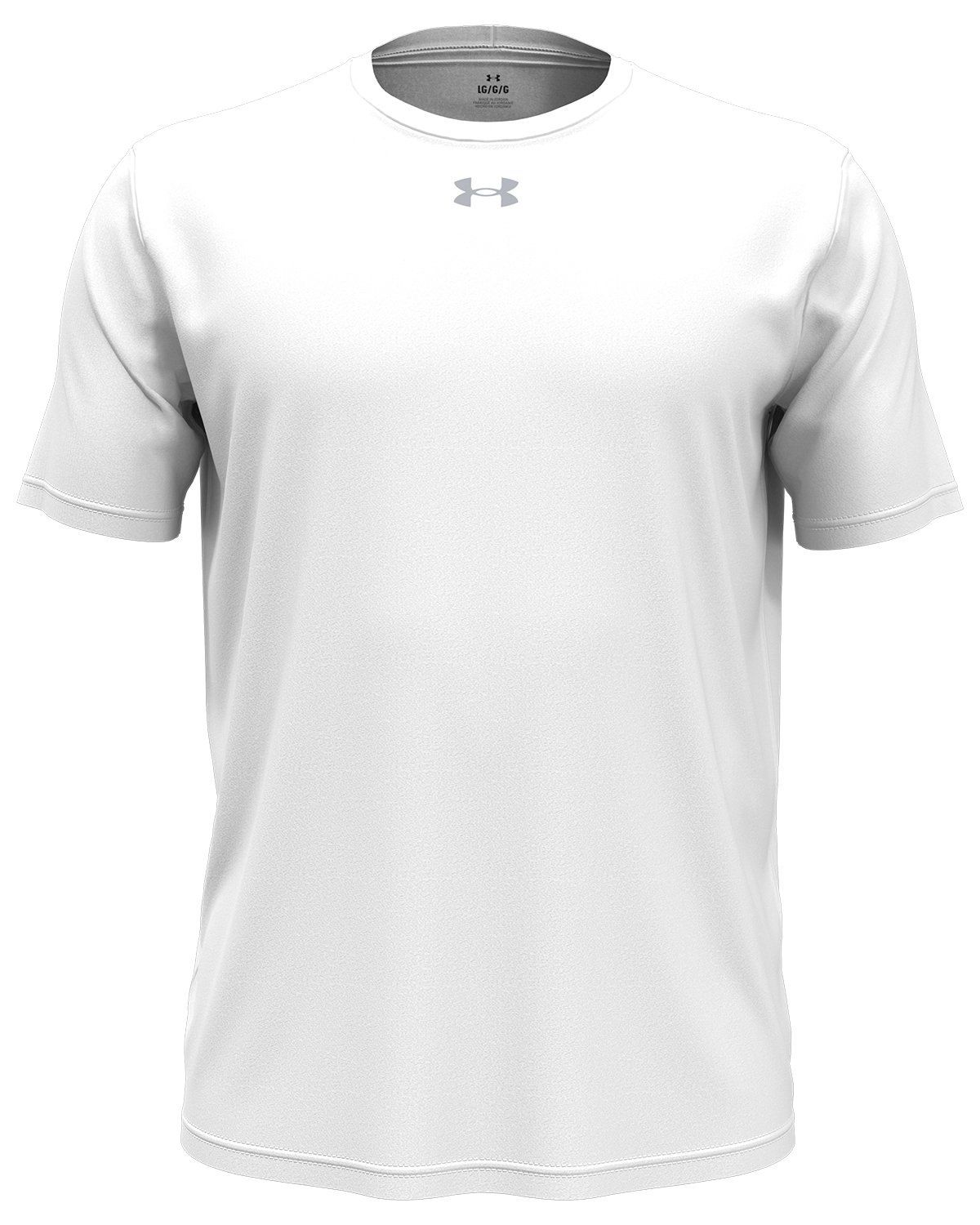 Under Armour Men's Team Tech T Shirt in White/Mod Grey