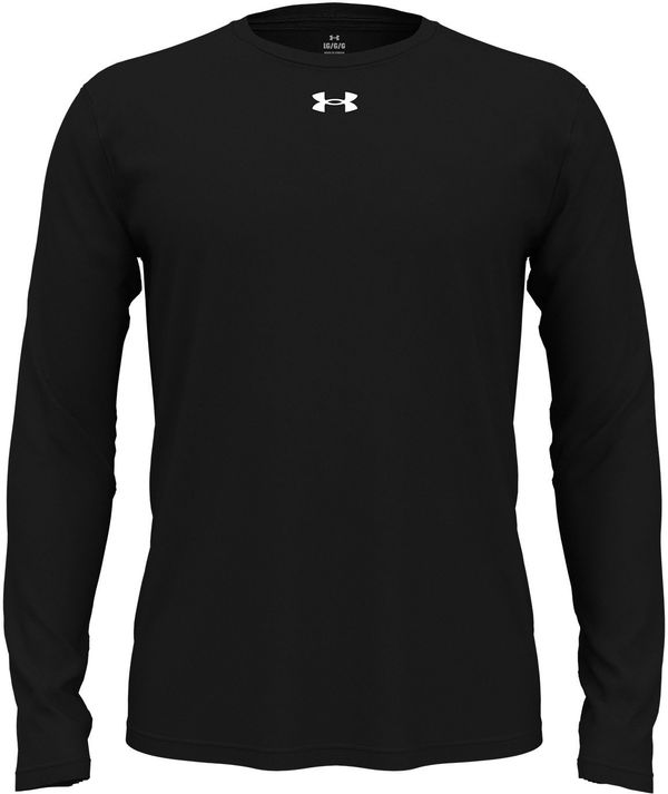 Am image of a Custom Under Armour Men's Team Tech Long Sleeve T Shirt in Black/white!
