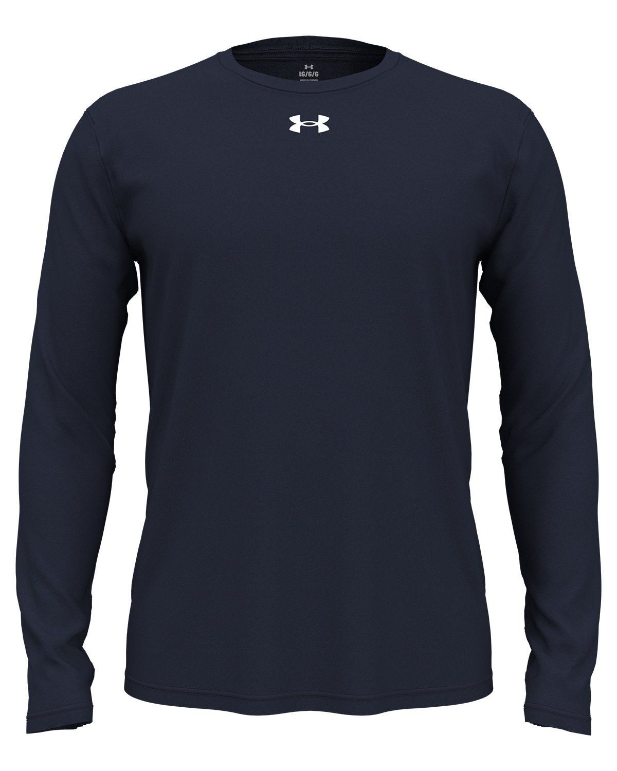 Under Armour Men's Team Tech Long Sleeve T Shirt in Midnight Navy/White