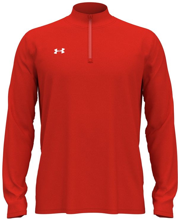 Am image of a Custom Under Armour Men's Team Tech Quarter Zip in Red!