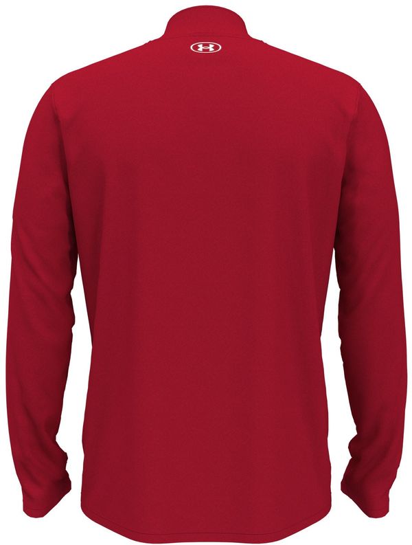 Am image of a Custom Under Armour Men's Team Tech Quarter Zip in Red!