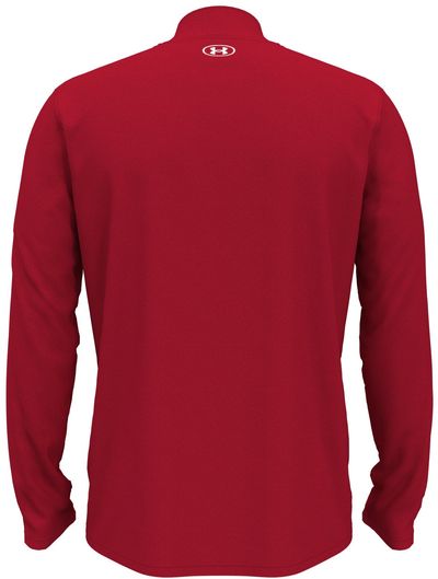 Am image of a Custom Under Armour Men's Team Tech Quarter Zip in Red!