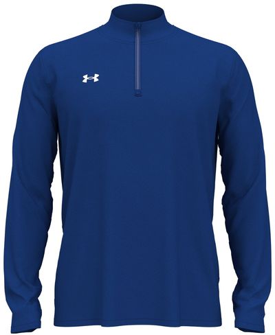 Am image of a Custom Under Armour Men's Team Tech Quarter Zip in Royal!