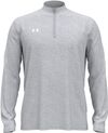 Am image of a Custom Under Armour Men's Team Tech Quarter Zip in Mod Grey Light Heather!